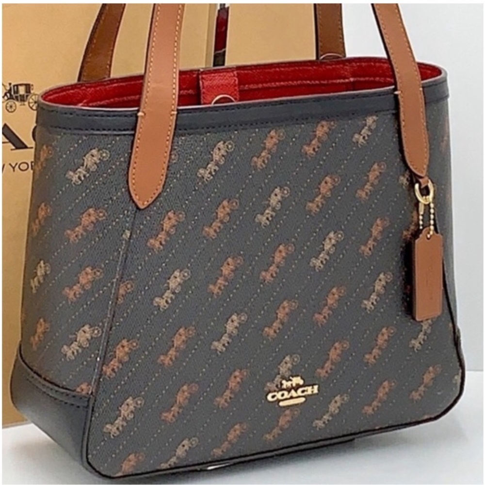 Coach brown tote bag